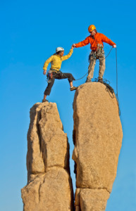 Team of rock climbers.